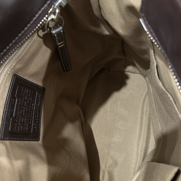 Coach 1941 chocolate brown suede shoulder bag. - Picture 5 of 8